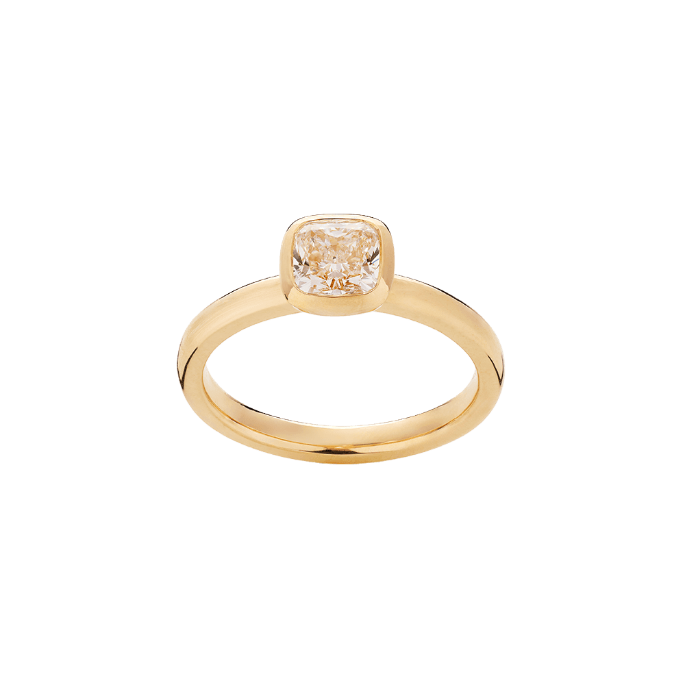 Bezel solitaire ring