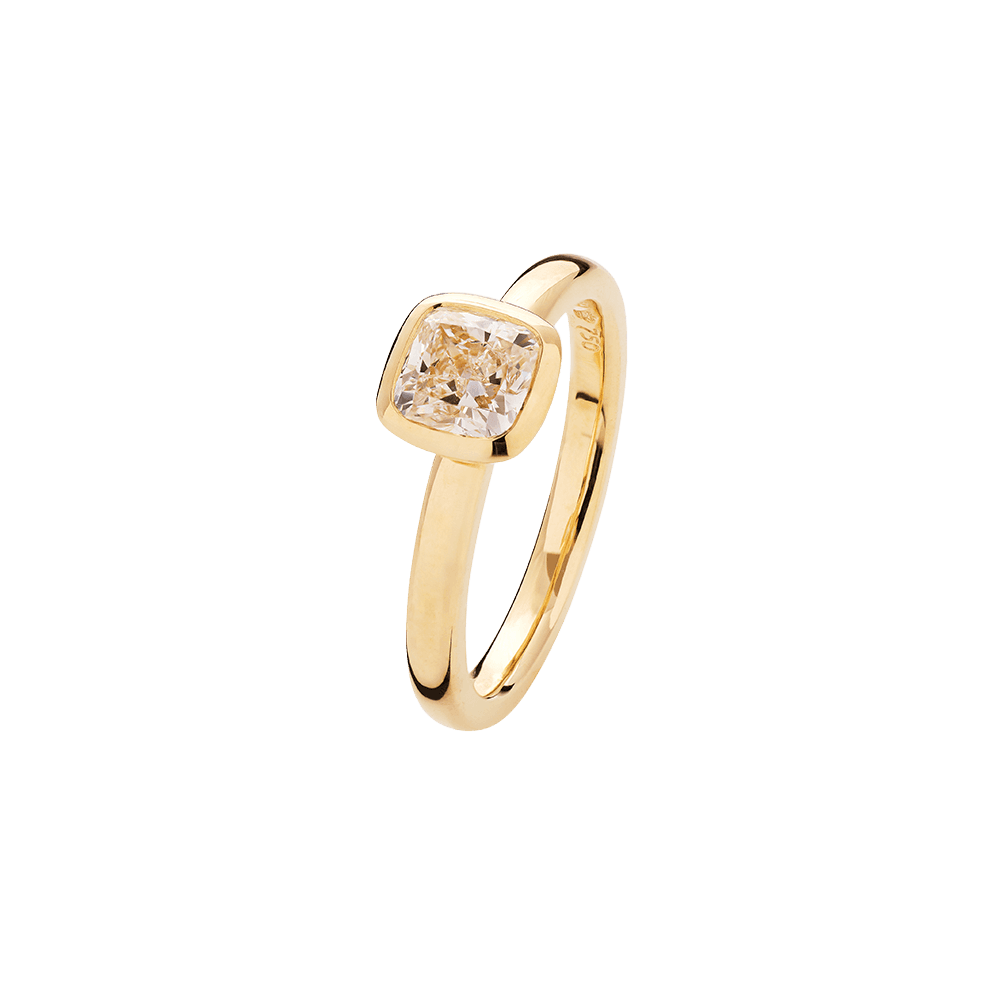 Bezel solitaire ring