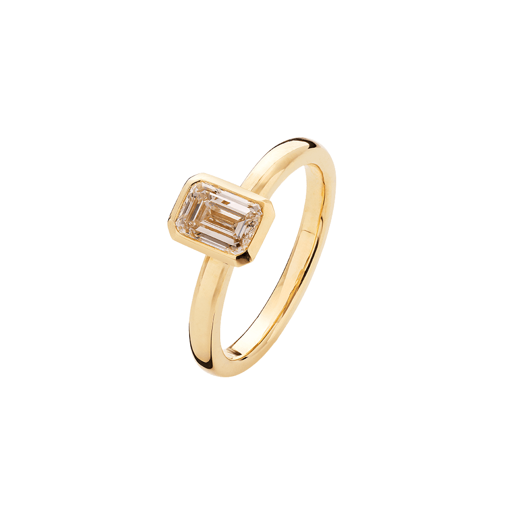 Bezel solitaire ring