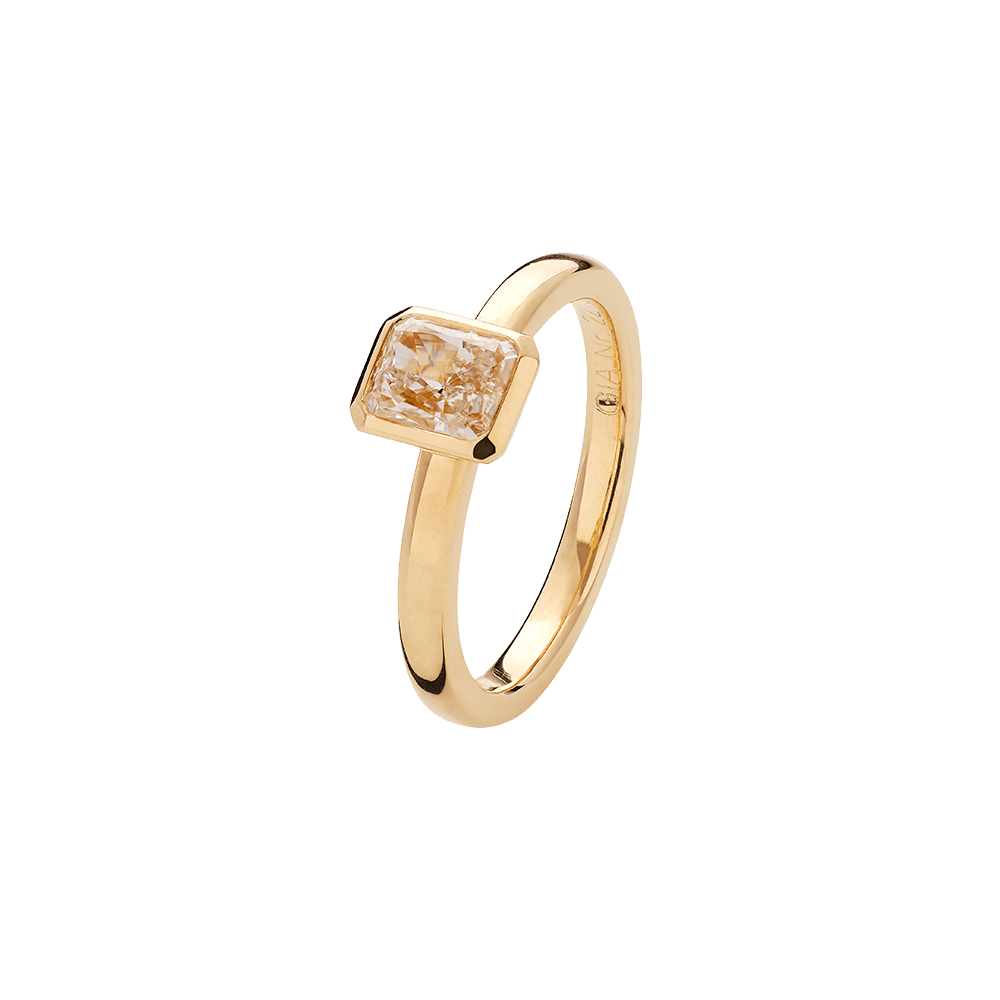 Bezel solitaire ring