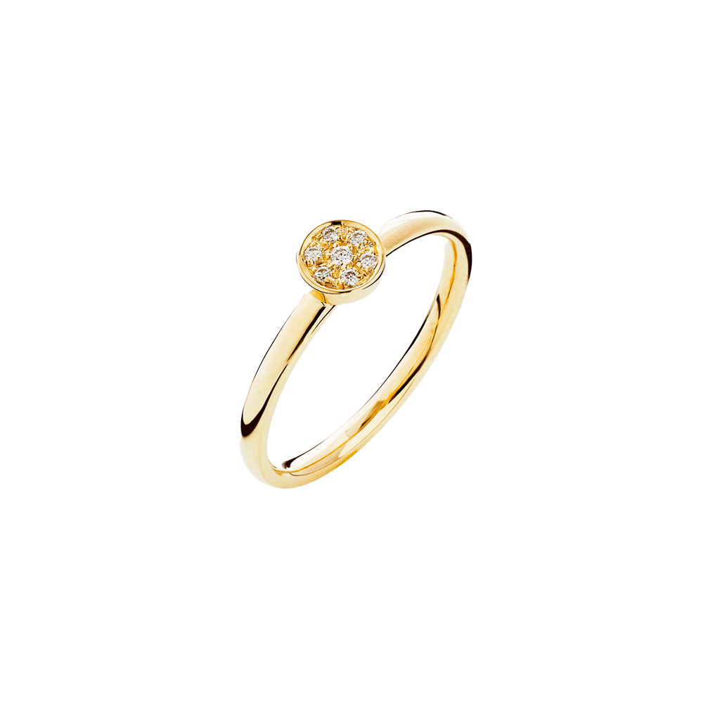 Petit pavé ring guld