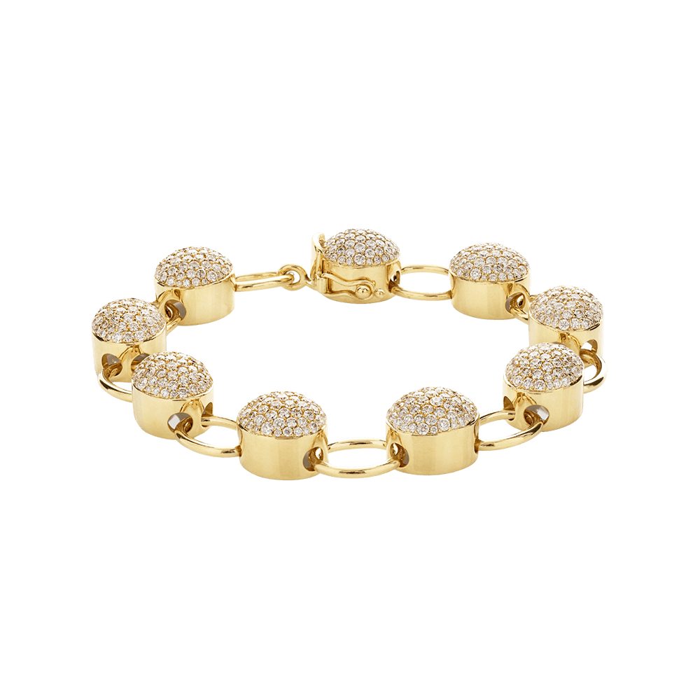 Harlekin pavé armbånd med ovale led